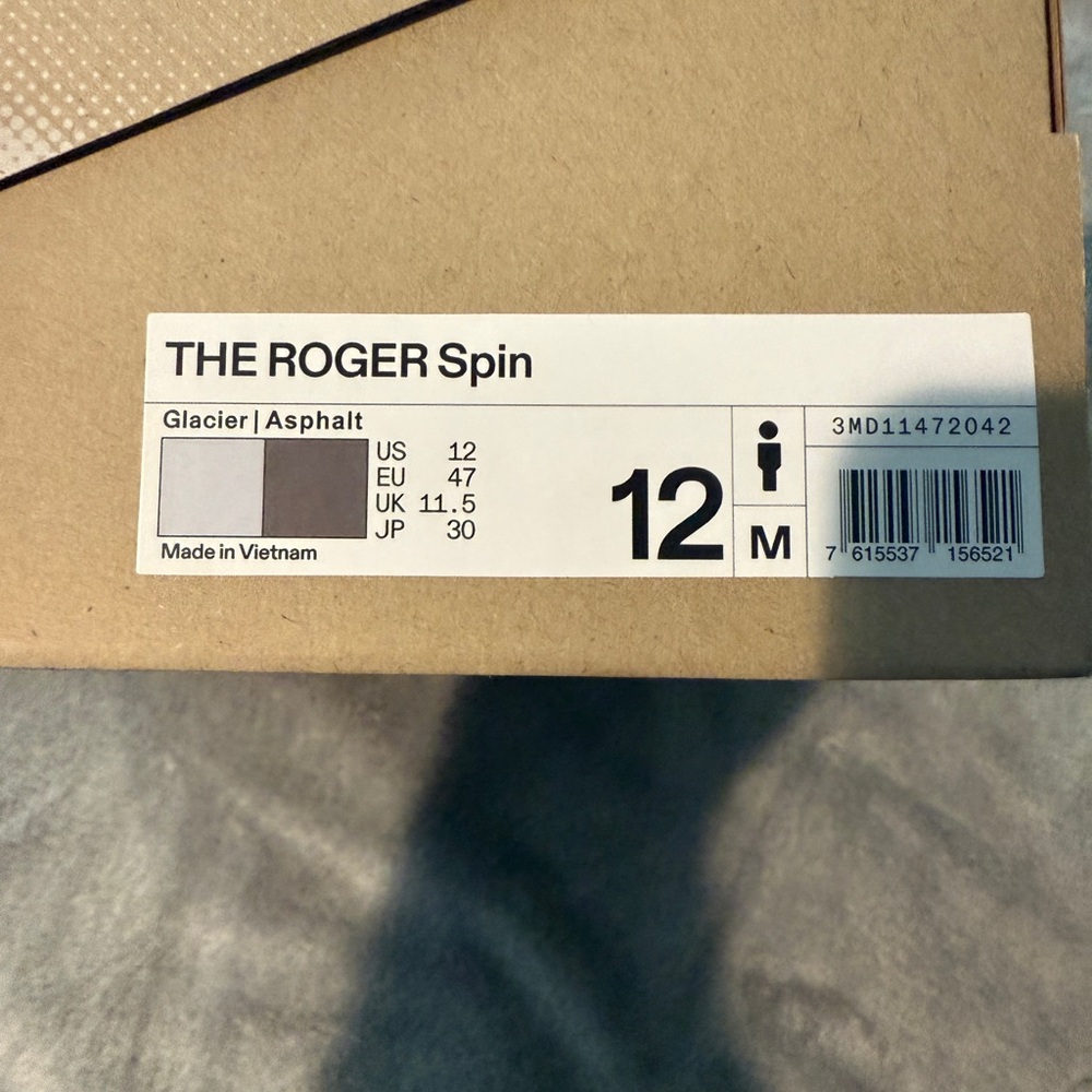 On Running The Roger Spin Sneakers - Glacier Asphalt
